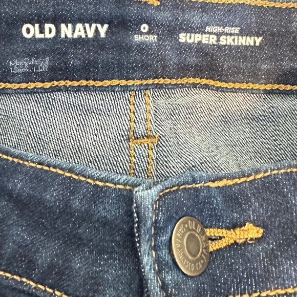 Old Navy High-Rise Super Skinny Jeans 0 Short - Picture 5 of 6
